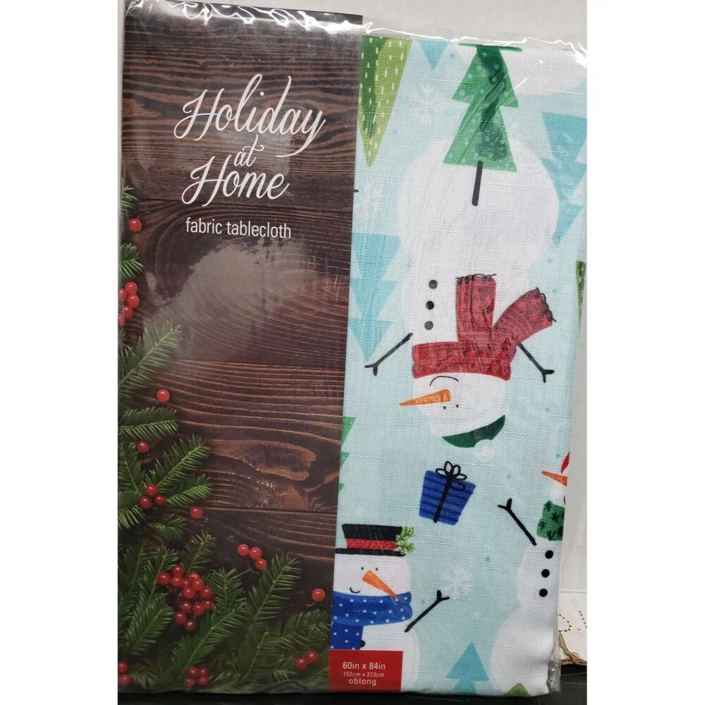 Printed Fabric Tablecloth, 60